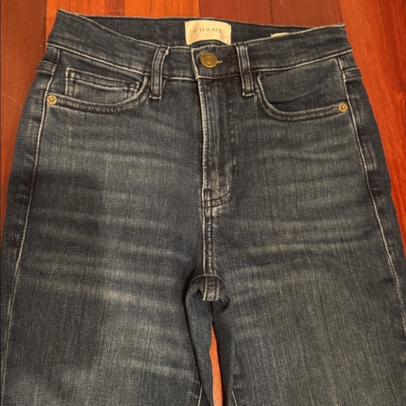 Frame Le Easy Flare high waisted boot leg jeans with split bottom hem πHPπ - Picture 10 of 14